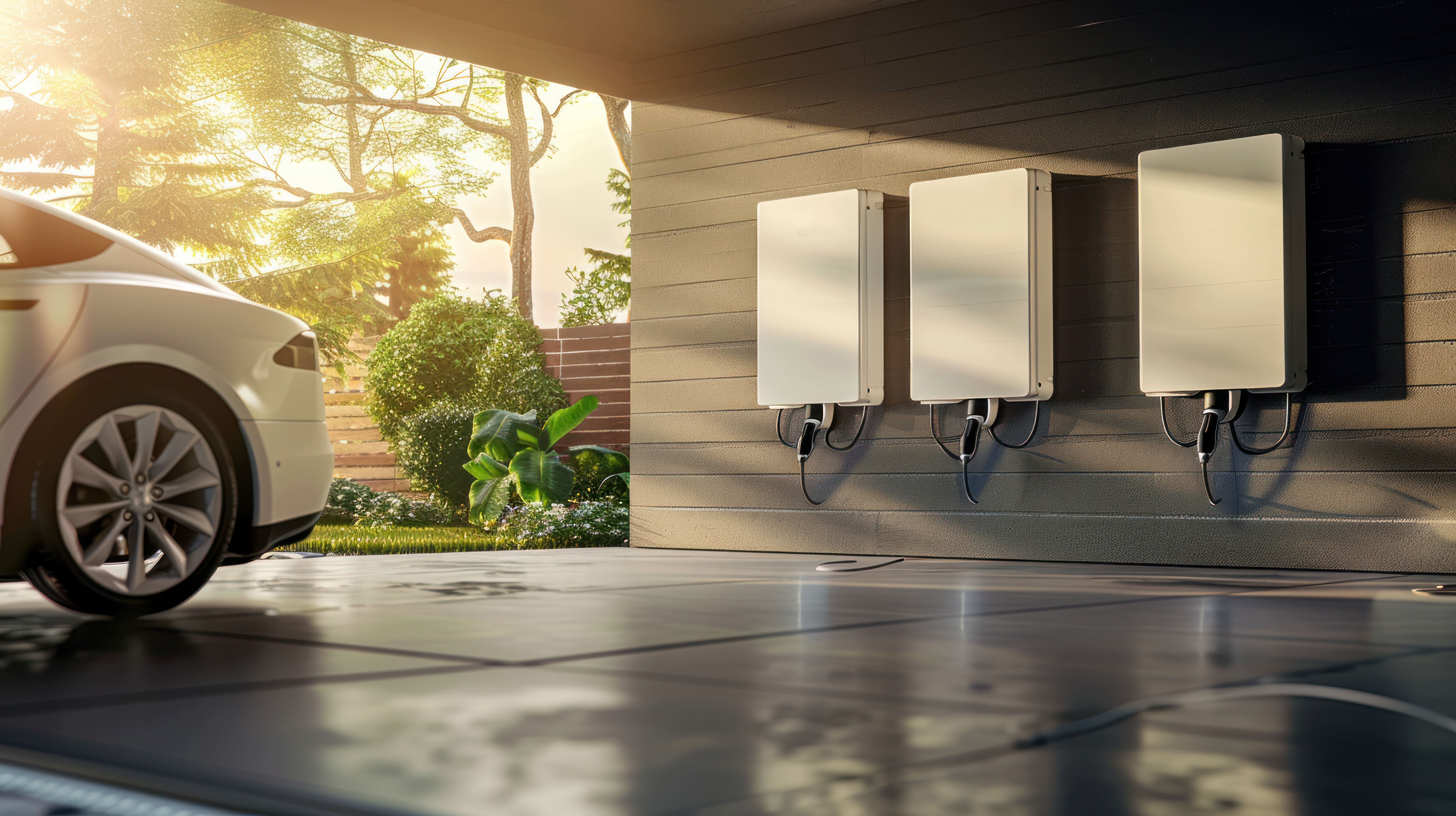 Batterie solaire en garage