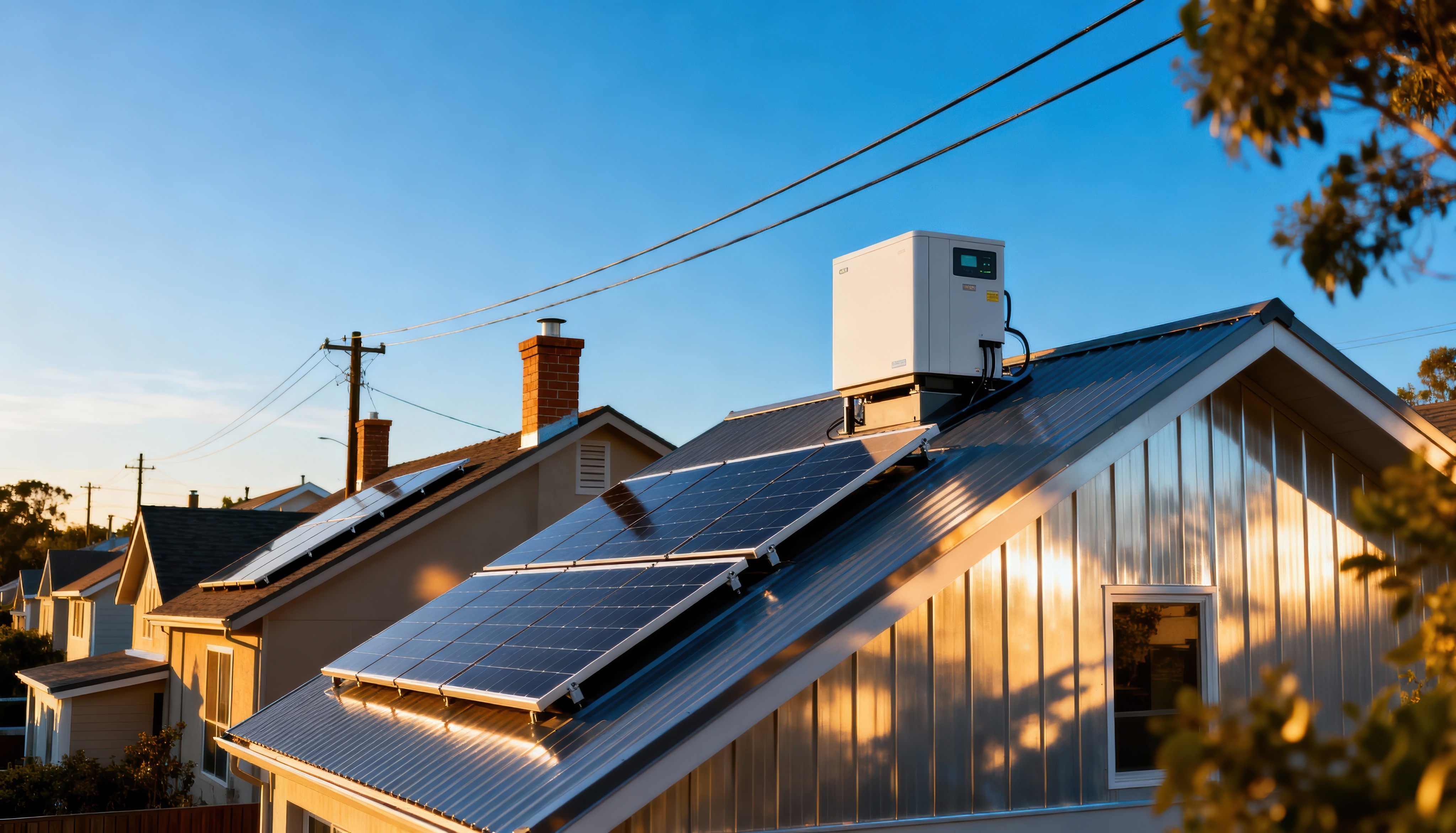 Batteries Solar Revolt ou batteries EcoFlow ? 7 Installation solaire au coucher du soleil